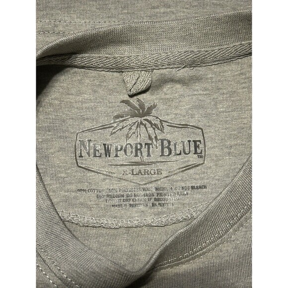 Newport Blue Classic Cars Graphic T-Shirt Men’s Large Gray Vintage Trucks Tee - Picture 3 of 3